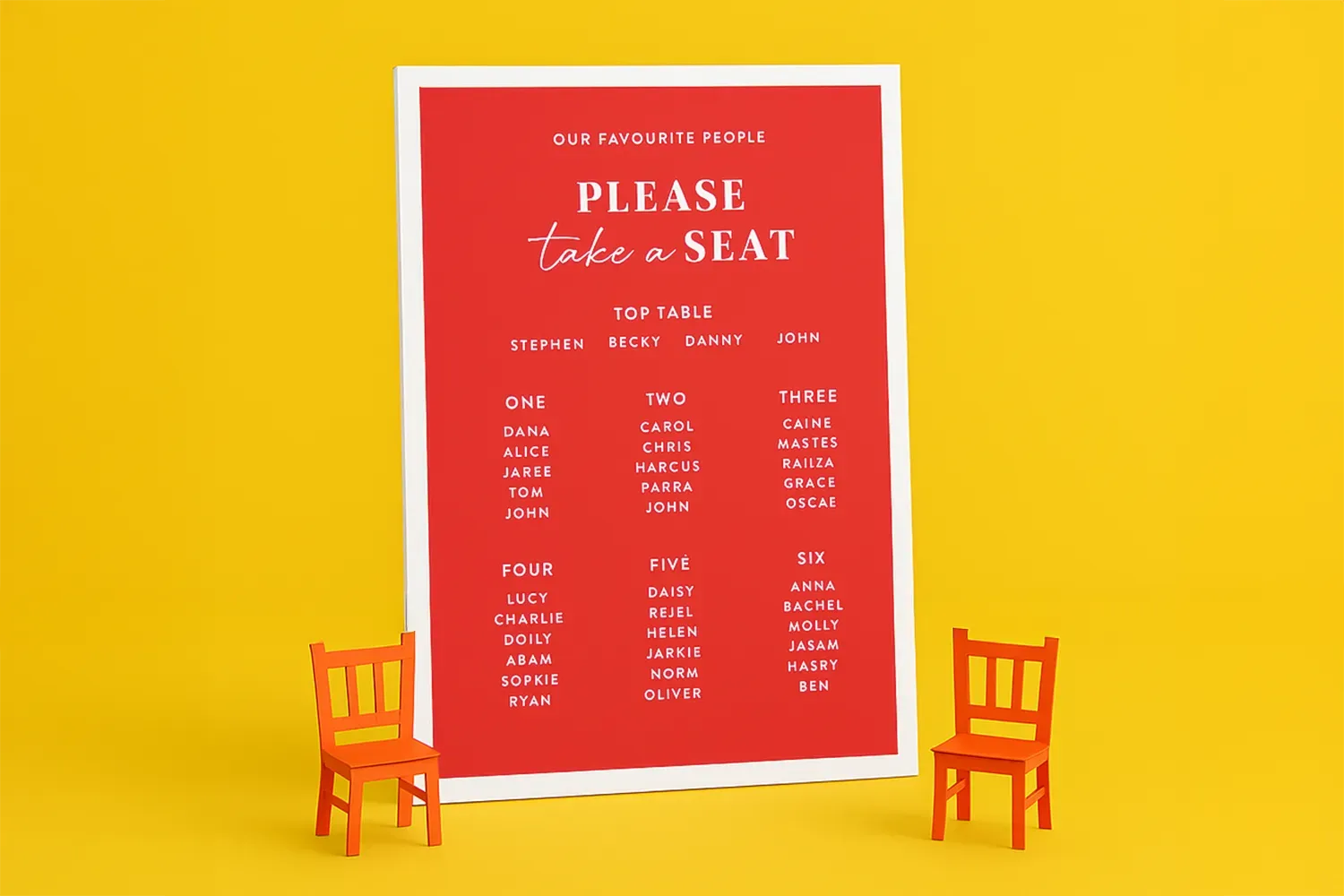 Wedding Table Plan