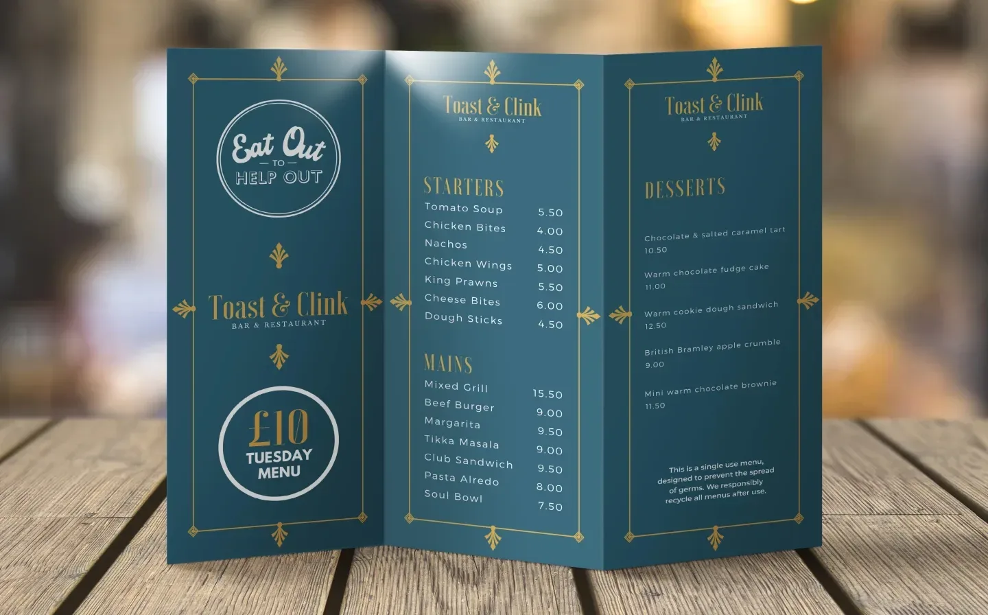 Folded Menus – view 3